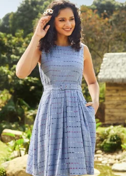Sailor's Reverie Fit & Flare Dress Blue Jean Dream Online