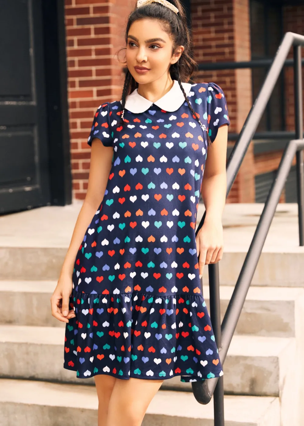 BTC School Days Collared Dress Rainbow Romance Hot