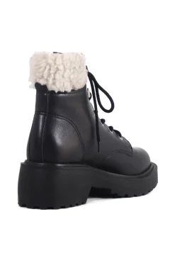 Seal Combat Boots with Shearling New