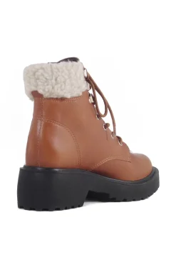 Seal Combat Boots with Shearling New