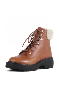 Seal Combat Boots with Shearling New