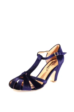Sergi Velvet T-Strap Heels Clearance