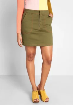 Creative Textile Limited Sew It Seems Mini Skirt Avocado Green Online