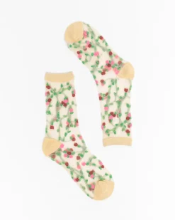 Sheer Rosettes Crew Sock Outlet