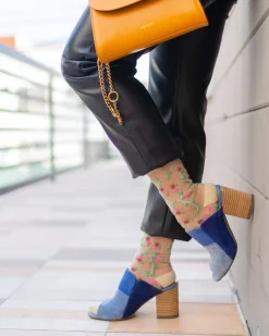 Sheer Rosettes Crew Sock Outlet