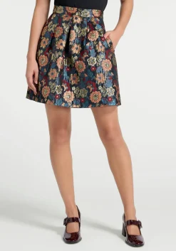 ModCloth Shimmer and Shake Mini Skirt Gilded Brocade Best