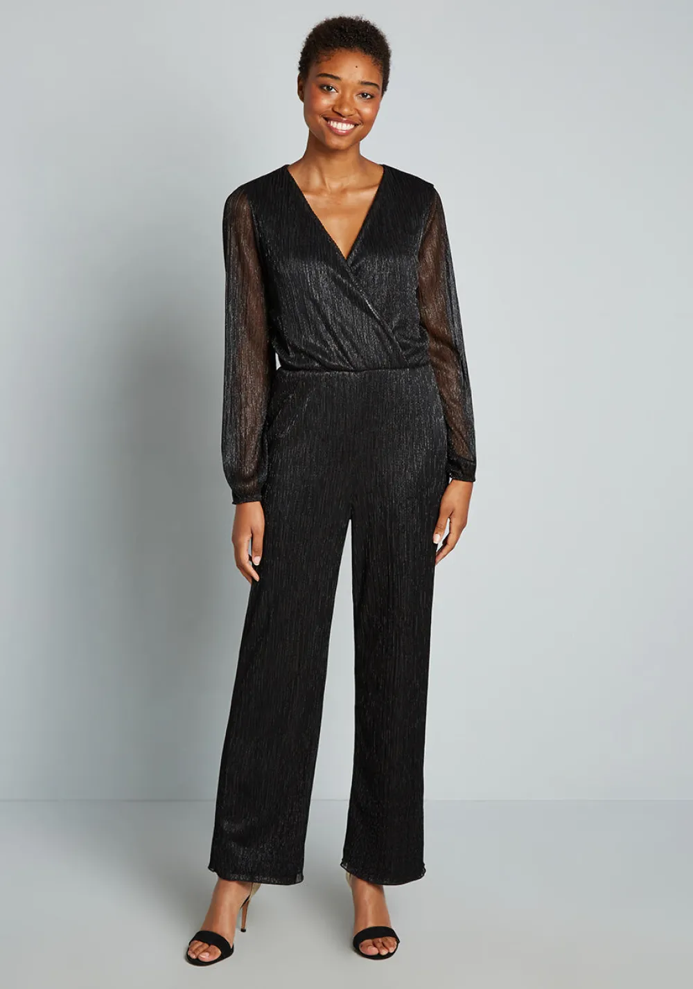 No Brand Shimmering and Svelte Jumpsuit Black Sale