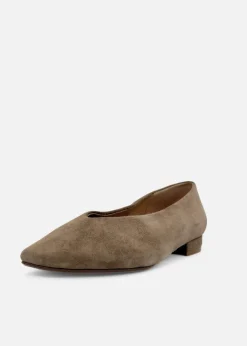 Slick Suede Ballet Flats New