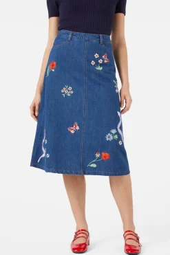 Dangerfield US Snake Embroidered Skirt Hot