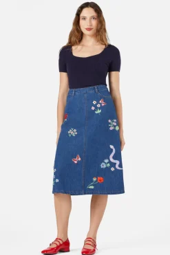 Dangerfield US Snake Embroidered Skirt Hot