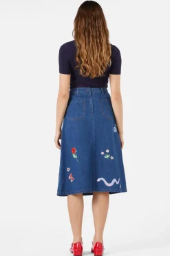 Dangerfield US Snake Embroidered Skirt Hot