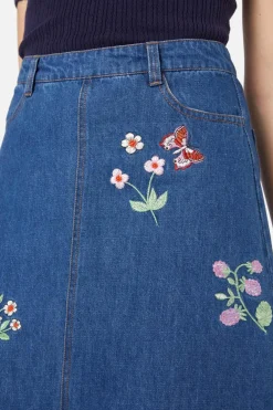 Dangerfield US Snake Embroidered Skirt Hot