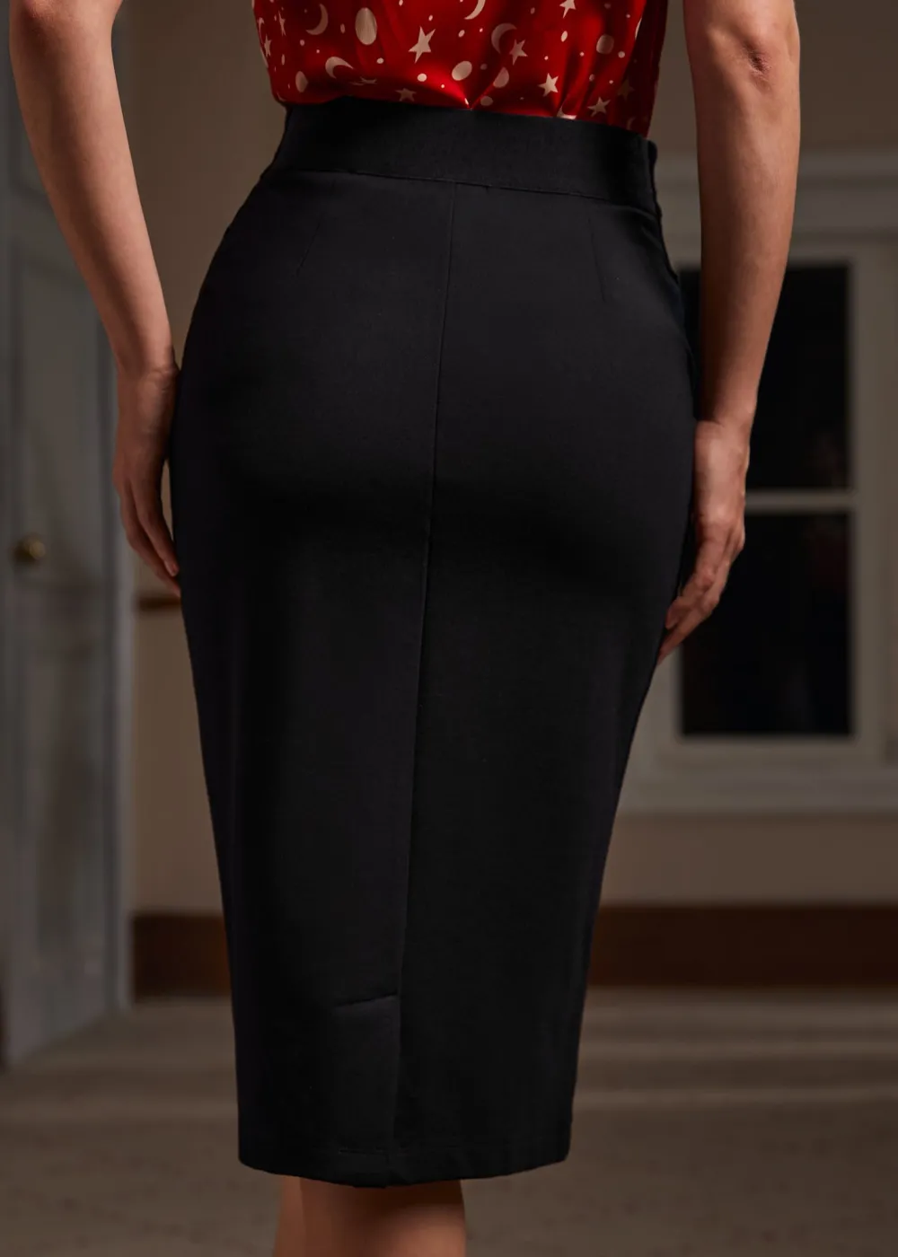 BTC Speakeasy Soirée Pencil Skirt Bewitching Black Clearance
