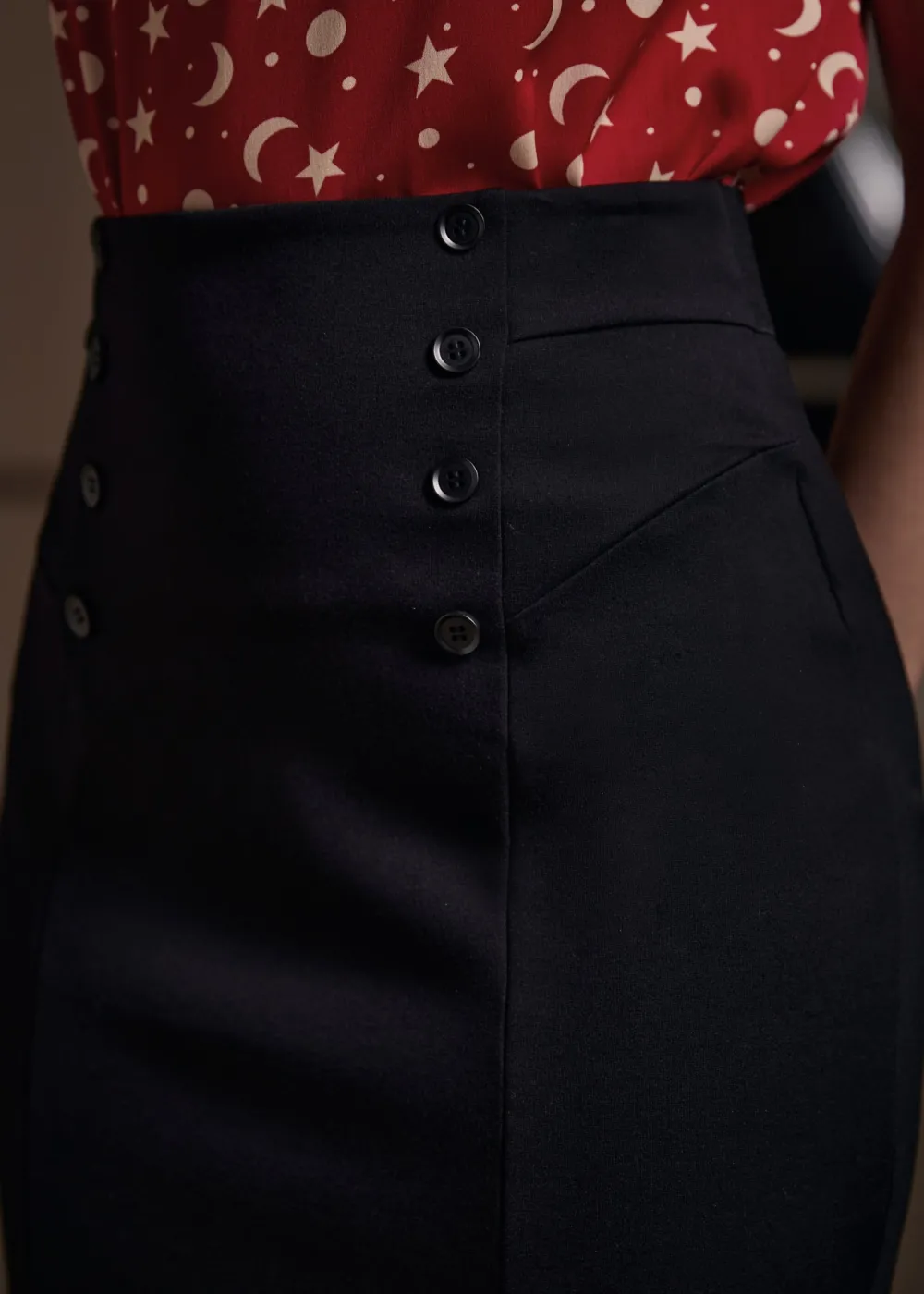 BTC Speakeasy Soirée Pencil Skirt Bewitching Black Clearance