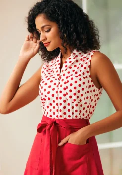 Spotlight Spark Sleeveless Shirt Red Dot Discount