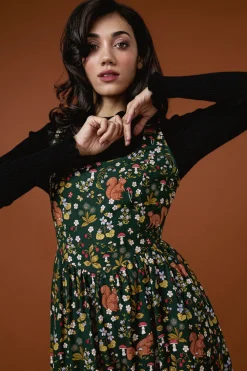 Squirrel Away Midi Dress Hot