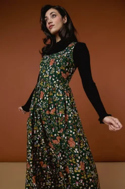 Squirrel Away Midi Dress Hot