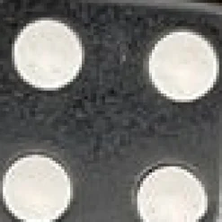 Sterling Silver Dice Hoop Earrings Black Best