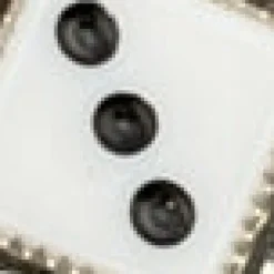 Sterling Silver Dice Ring White 3 Online