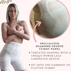 Style 6207 | No Roll High Waist Lace Thigh Slimmer with Extra Firm Support Discount