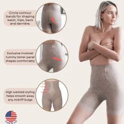 Style 6207 | No Roll High Waist Lace Thigh Slimmer with Extra Firm Support Discount