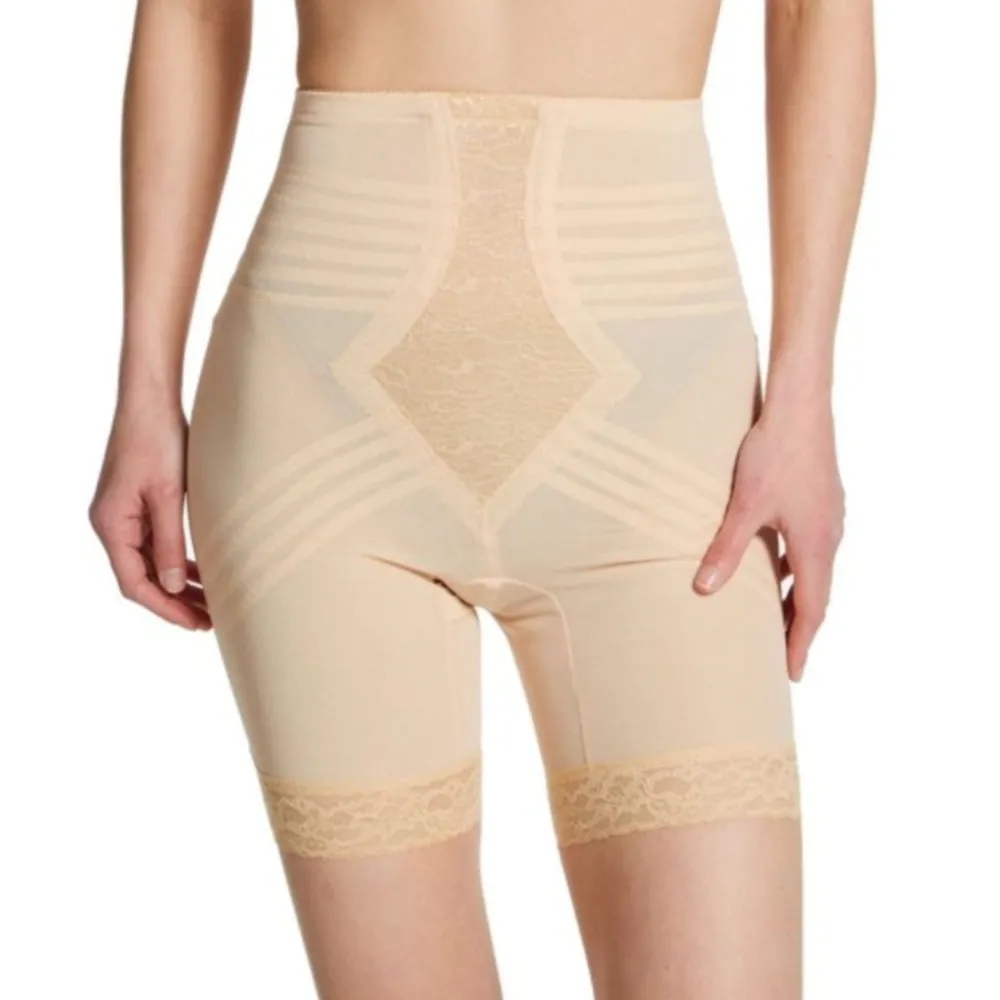 Style 6209 | Breathable High Waist Thigh Slimmer | No Roll Power Mesh Hourglass Shaper | Firm to Extra Firm Support Discount
