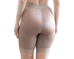 Style 518 | High Waist Light Shaping Bike Short | Satin 4-Way Stretch with Built-In Panty Outlet