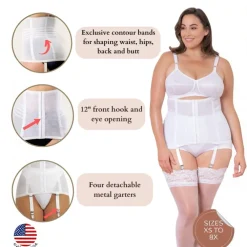 Style 21 | Waist Trainer / Girdle with Garters Firm Shaping Online