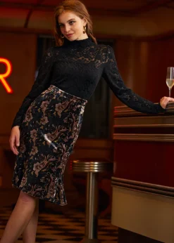 BTC Sugar and Spice Spice Fishtail Midi Skirt A Piece of Paisley Online