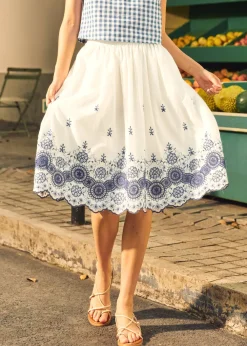 Summer Garden Eyelet Skirt Seaside Siesta Outlet