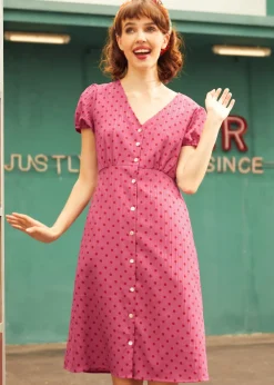 Sundae Stunner Dress Raspberry Fizz Discount