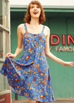 Sun-Kissed Stroll Fit & Flare Dress Circus Clearance