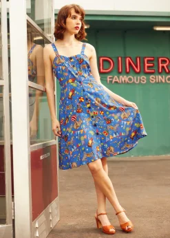 Sun-Kissed Stroll Fit & Flare Dress Circus Clearance