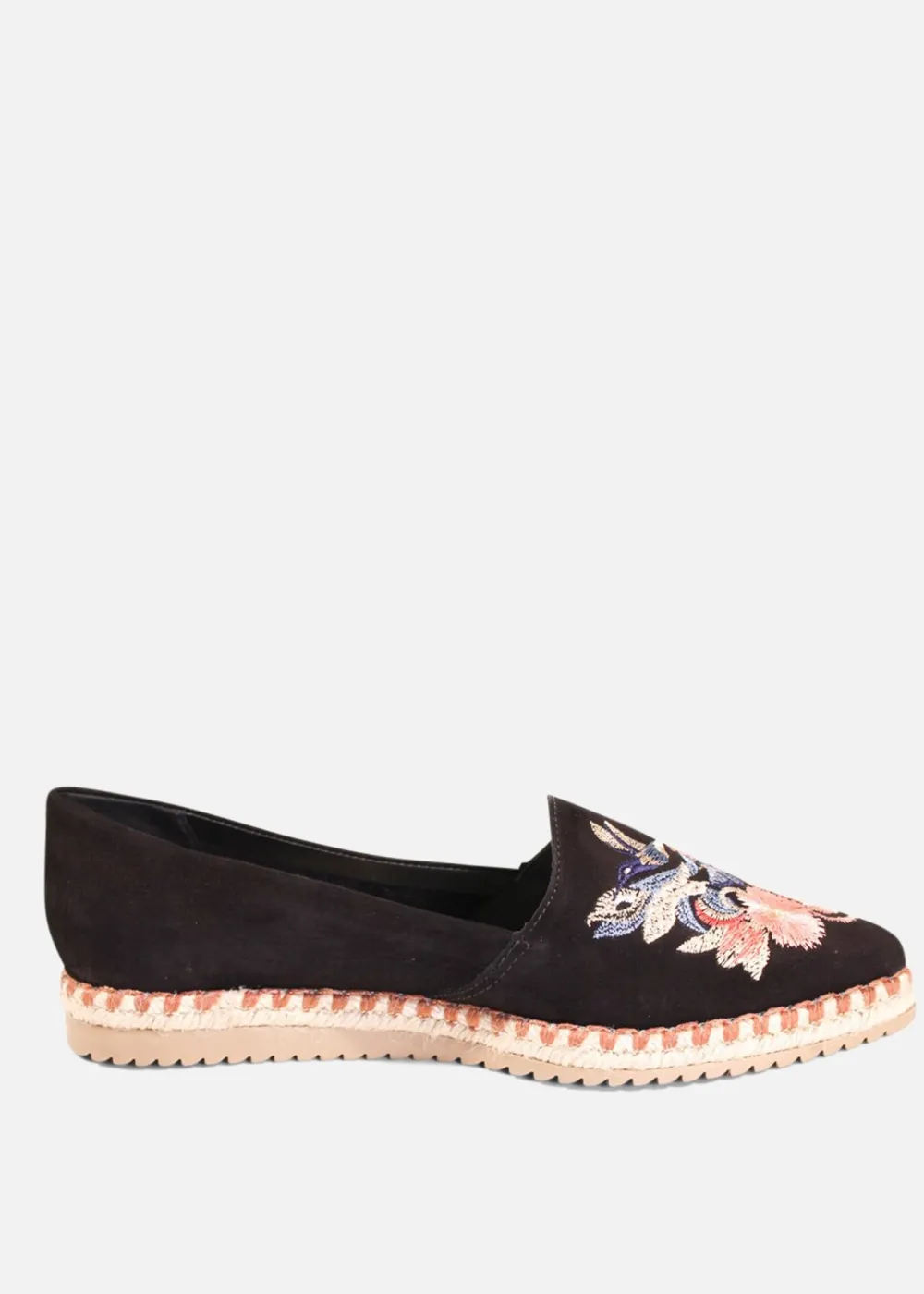 Sutton Suede Embroidered Espadrille Clearance