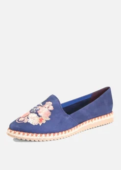 Sutton Suede Embroidered Espadrille Clearance