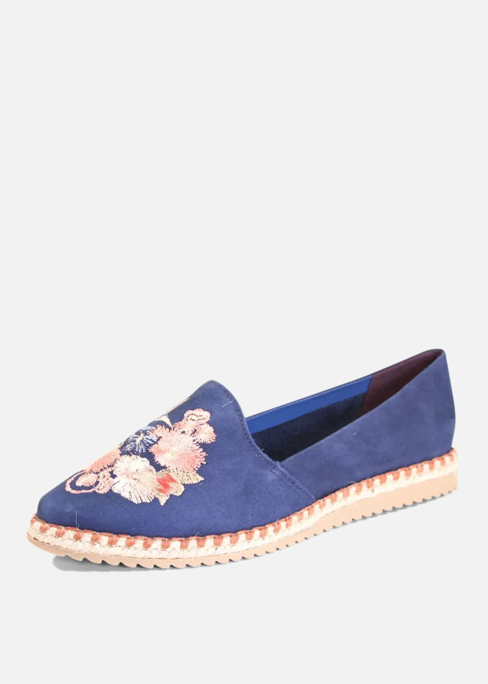 Sutton Suede Embroidered Espadrille Clearance