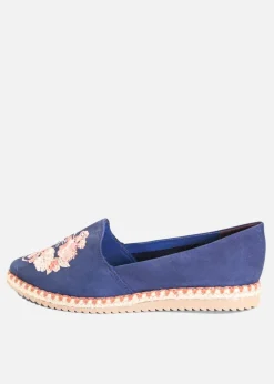 Sutton Suede Embroidered Espadrille Clearance