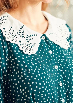 BTC Sway This Way Shirt Waist Dress All Over Emerald Best