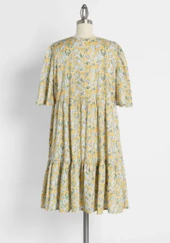 MATA TRADERS Sweet and Tender Blossoms Babydoll Dress Yellow Floral Online