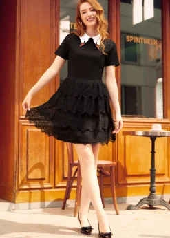 BTC Sweetheart Serenade Short Sleeve Dress Midnight Essence Sale
