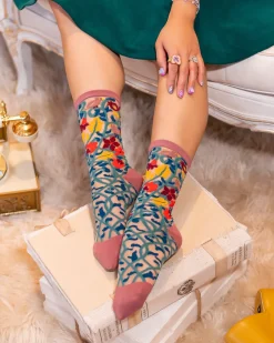 Tapestry Vines Sheer Crew Sock Outlet