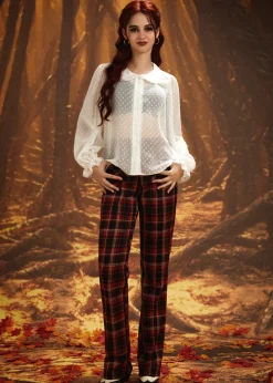 The Amorette Blouse Alabaster Dot Clearance