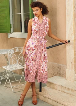 The Breezy Belle Shirt Dress Sunset Online