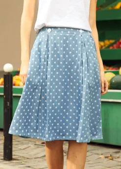 The Dot to Delight Skirt Blue Polka Dot Online