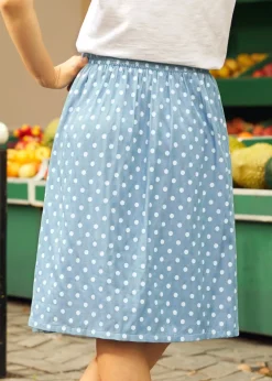 The Dot to Delight Skirt Blue Polka Dot Online