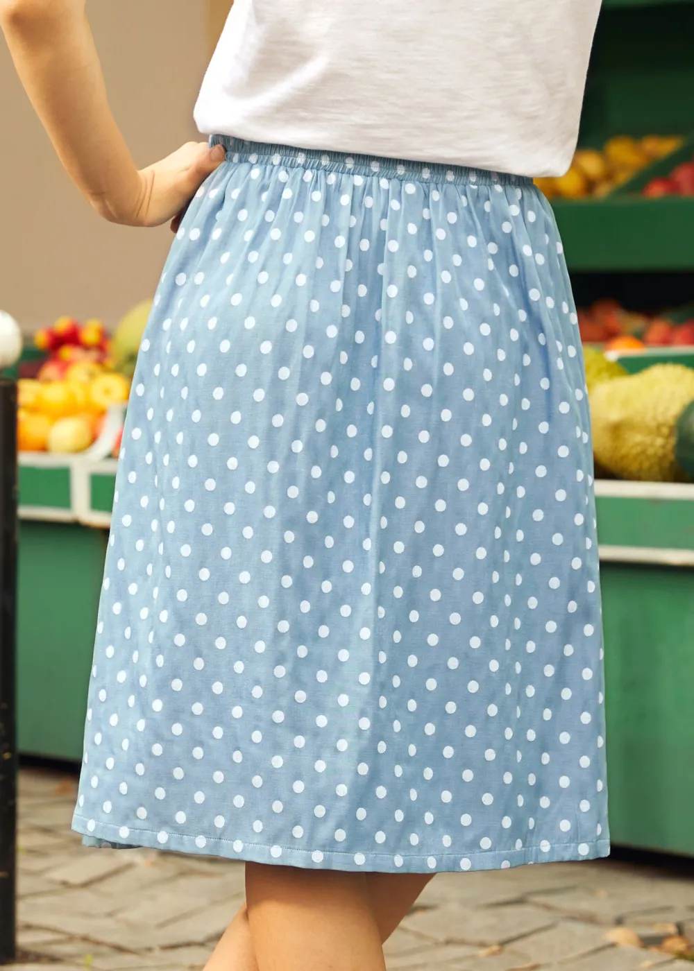 The Dot to Delight Skirt Blue Polka Dot Online