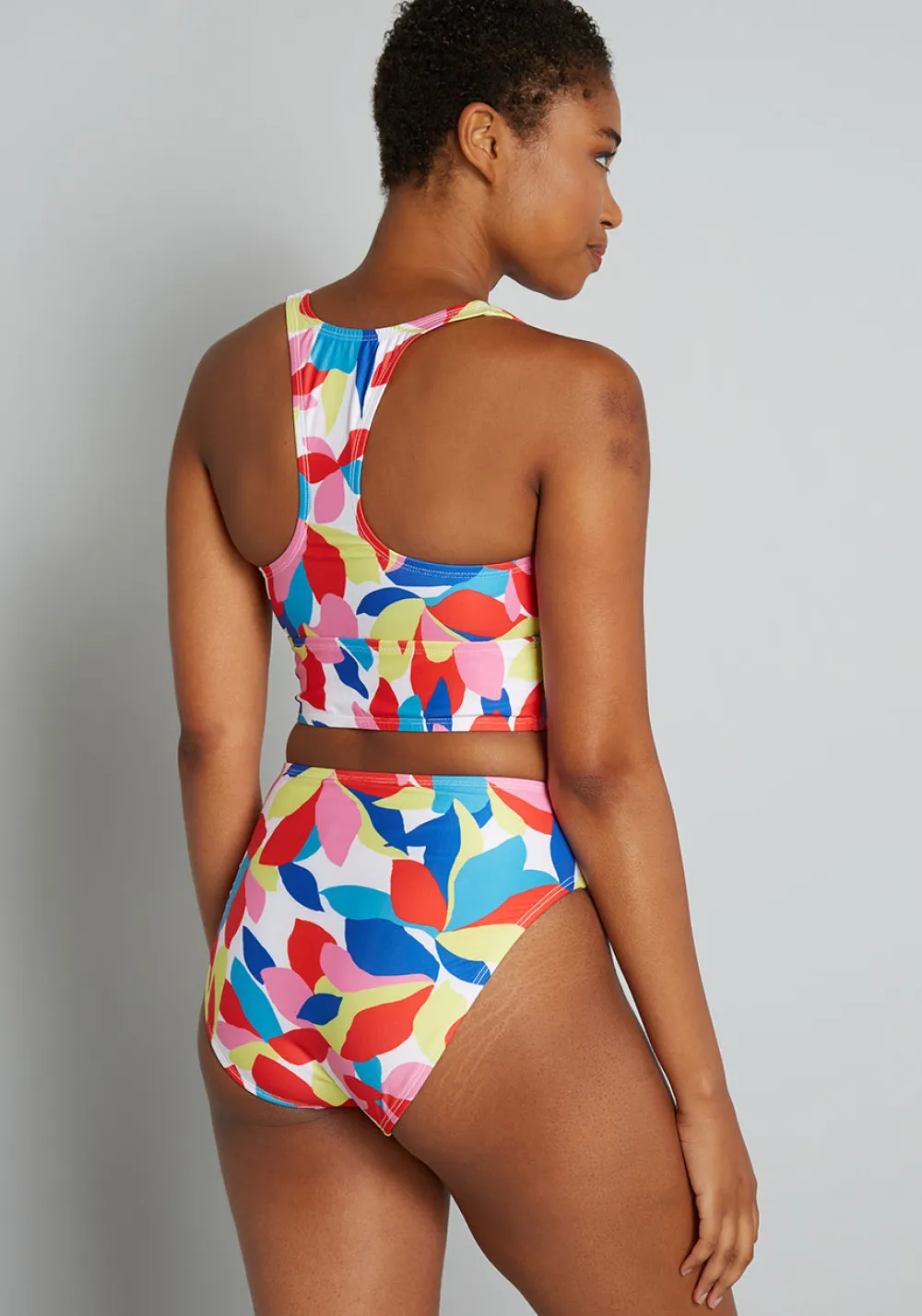 ModCloth The Franky High-Waisted Bikini Bottom Multi Floral
