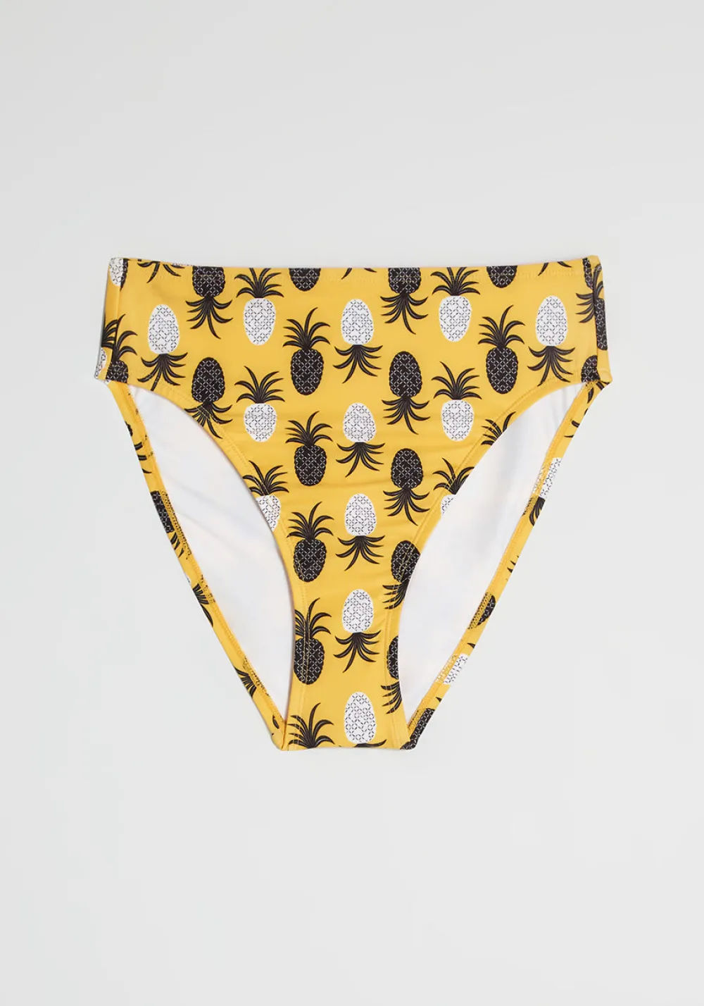 ModCloth The Franky High-Waisted Bikini Bottom Yellow Pineapples Discount