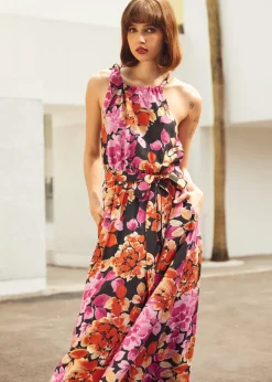 The Garden Soirée Maxi Dress Black Floral Discount