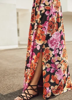 The Garden Soirée Maxi Dress Black Floral Discount